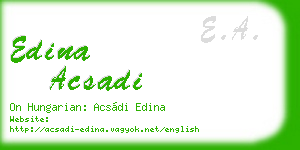 edina acsadi business card